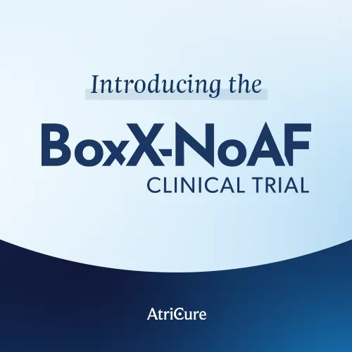 AtriCure achieves a major milestone with the first patient treated in the BoxX-NoAF clinical trial focused on reducing new-onset atrial fibrillation. AtriCure achieves a major milestone with the first patient treated in the BoxX-NoAF clinical trial focused on reducing new-onset atrial fibrillation.