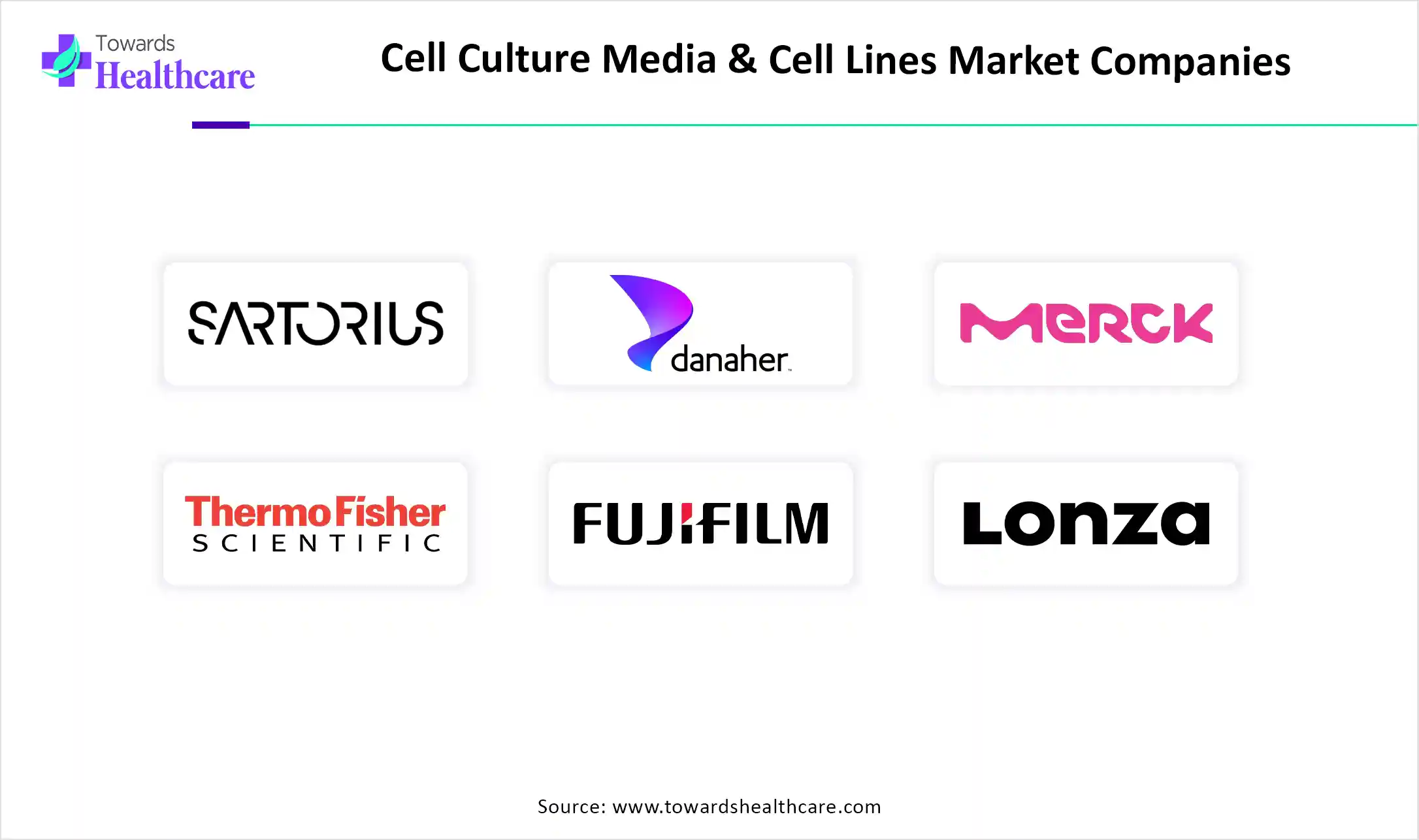 Cell Culture Media & Cell Lines Market Top Companies Cell Culture Media & Cell Lines Market Companies are Sartorius AG, Danaher Corporation, Merck KGaA, Thermo Fisher Scientific, FUJIFILM Corporation