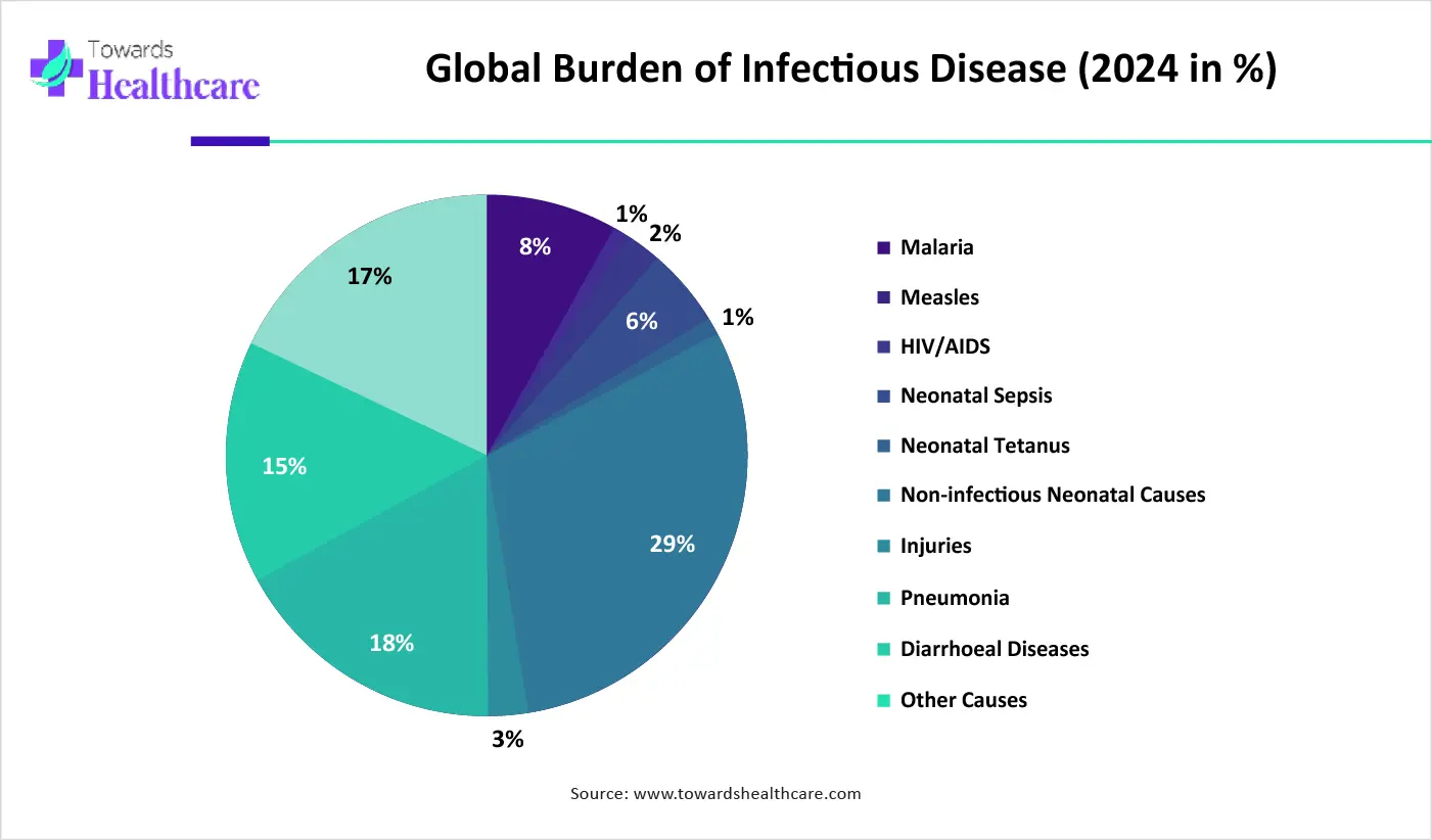 Global Burden of Infectious Disease (2024 in %) Global Burden of Infectious Disease (2024 in %)