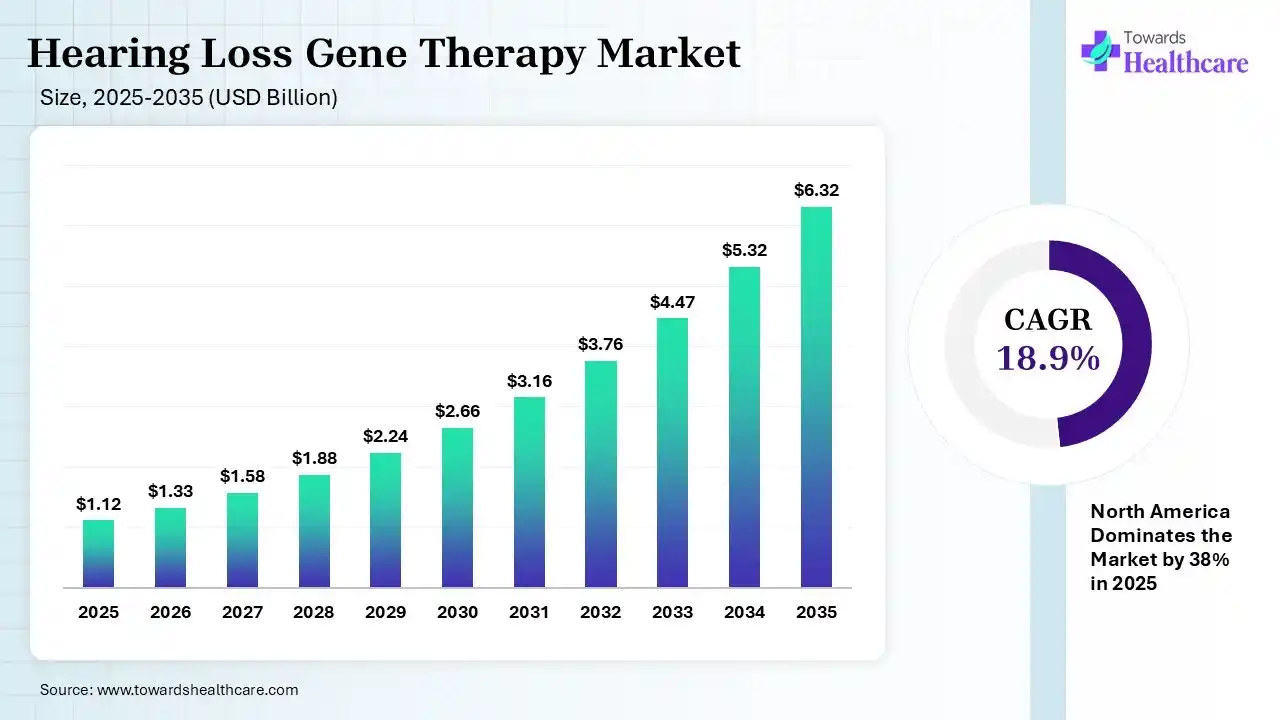 Hearing Loss Gene Therapy Market Size is USD 1.33 Billion in 2026.
