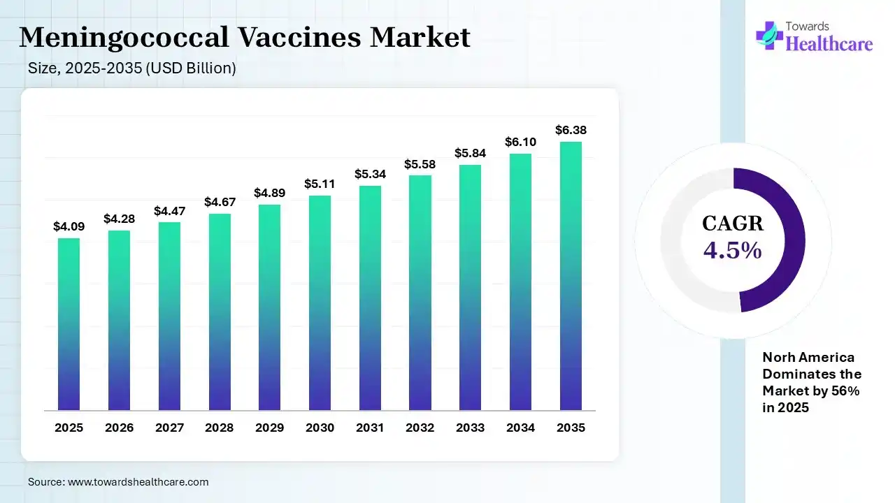 Meningococcal Vaccines Market Size is USD 4.28 Billion in 2026