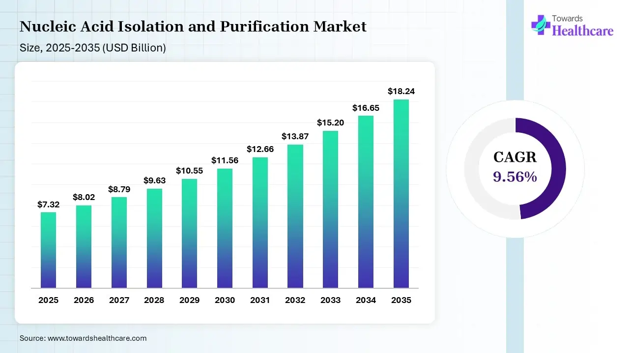 Nucleic Acid Isolation and Purification Market Size 2025 - 2035 (USD Billion/Million) Nucleic Acid Isolation and Purification Market Size is USD 8.02 Billion in 2026.
