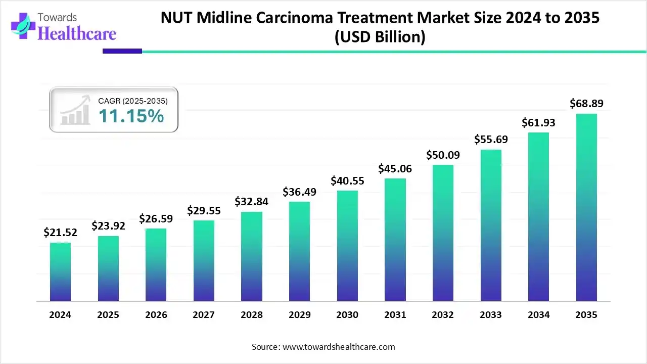 NUT Midline Carcinoma Treatment Market Size 2024 to 2035 NUT Midline Carcinoma Treatment Market Trends and Growth (2025)