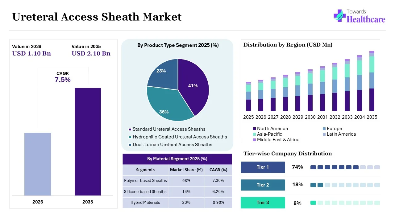 Ureteral Access Sheath Market Size 2025 - 2035 (USD Billion) Ureteral Access Sheath Market overview